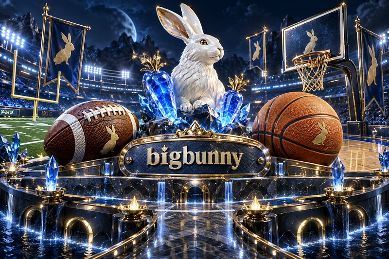 bigbunny — orihinal na sports casino game concept art sa ice blue and pale gold