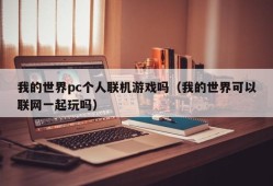Can my world pc personal online games (Can my world play together online)