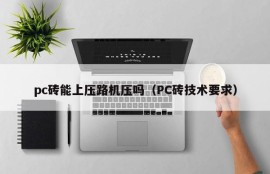 Can PC bricks be pressed by road rollers (PC brick technical requirements)