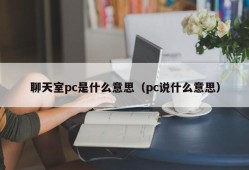 What does chat room pc mean (what does pc say)