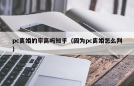 Is the divorce rate of pc high? You know?(Because of pc divorce, how to decide?)